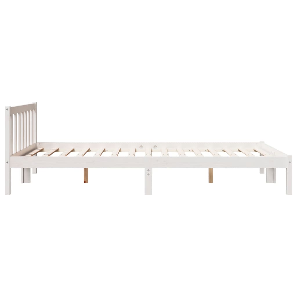 fehér tömör fenyő extra hosszú ágykeret matrac nélkül 140x210cm