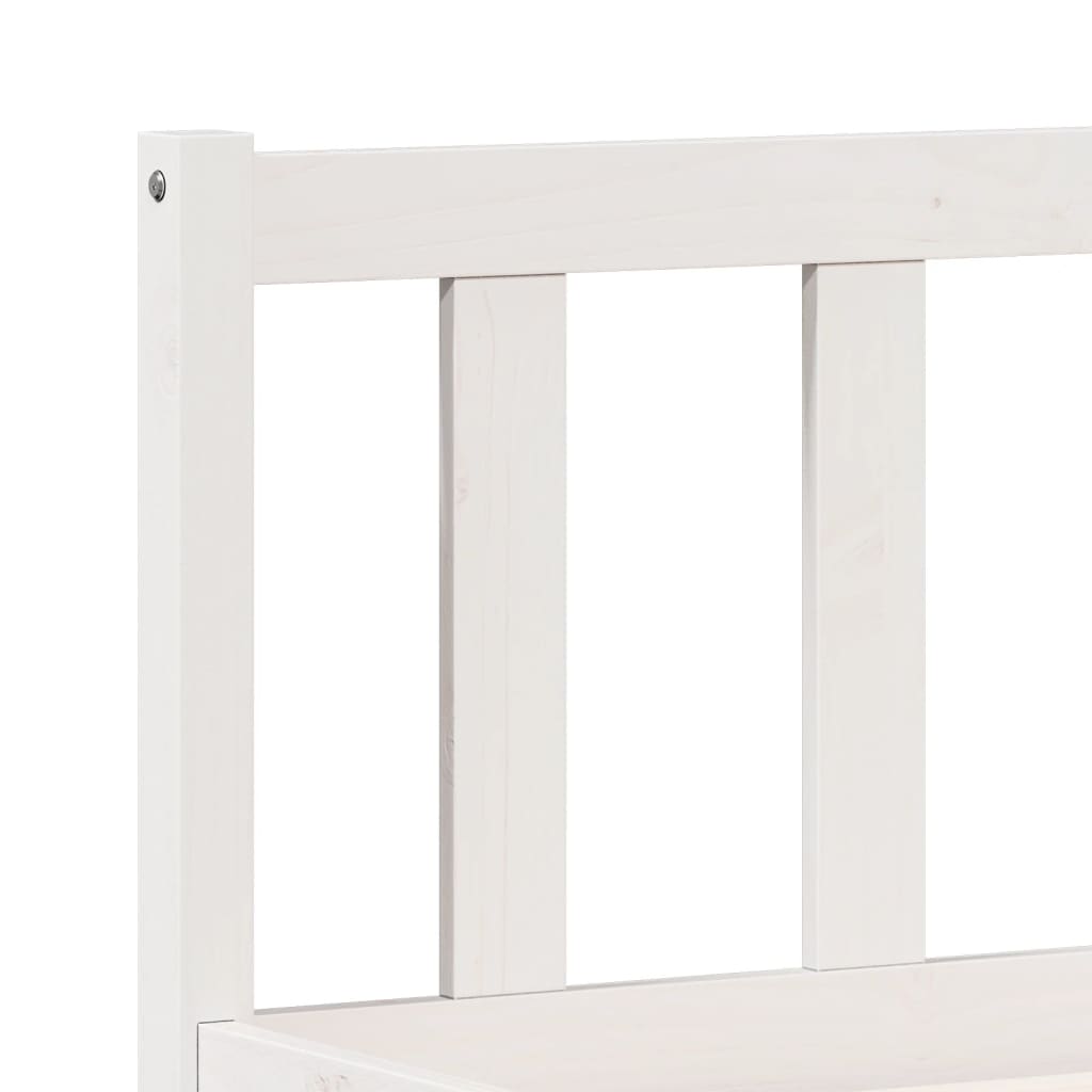 fehér tömör fenyő extra hosszú ágykeret matrac nélkül 140x210cm