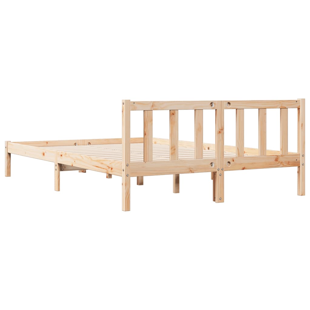 tömör fenyőfa extra hosszú ágykeret matrac nélkül 140 x 220 cm