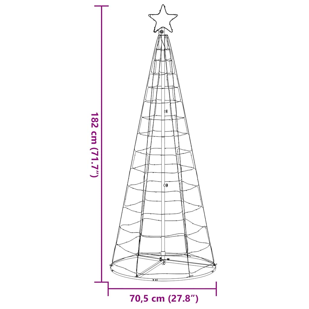 kék LED karácsonyfa 200 LED 182 cm