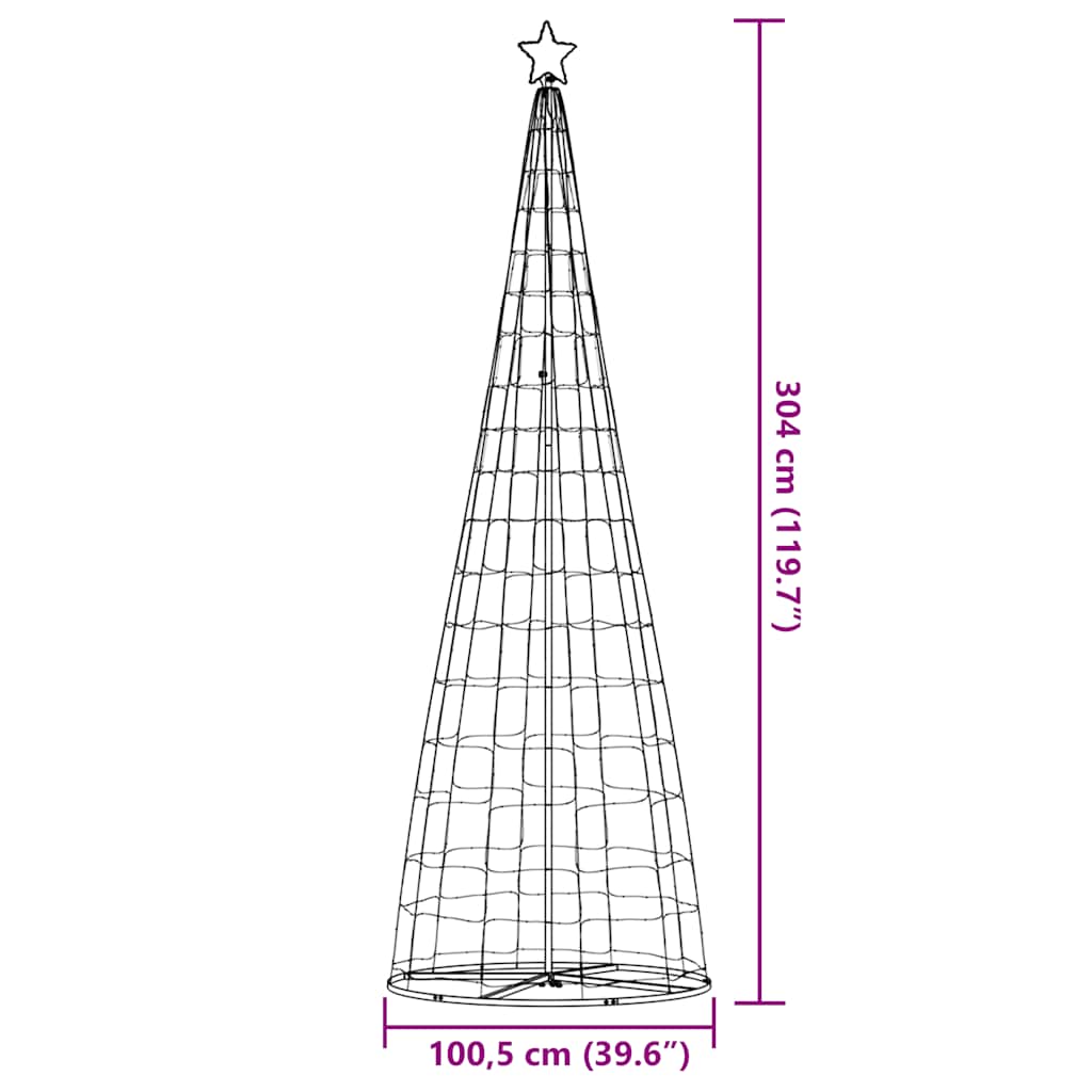 meleg fehér LED karácsonyfa 550 LED 304 cm