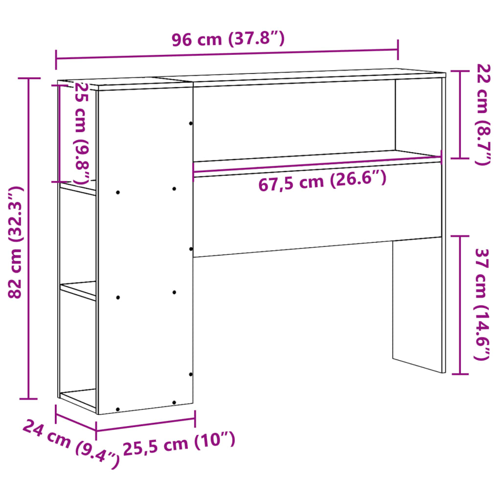 tömör fenyőfa fejtámla tárolóval 90 cm