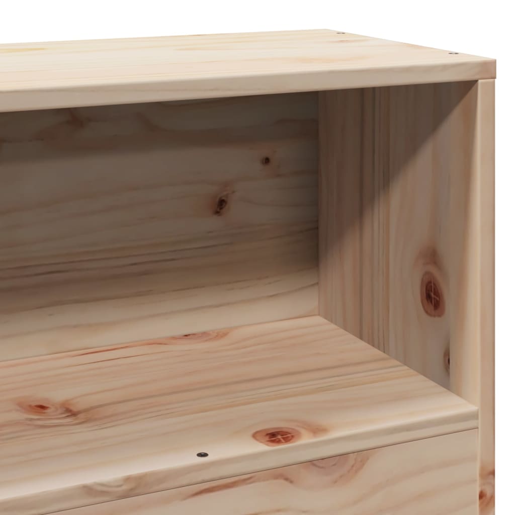 tömör fenyőfa fejtámla tárolóval 75 cm