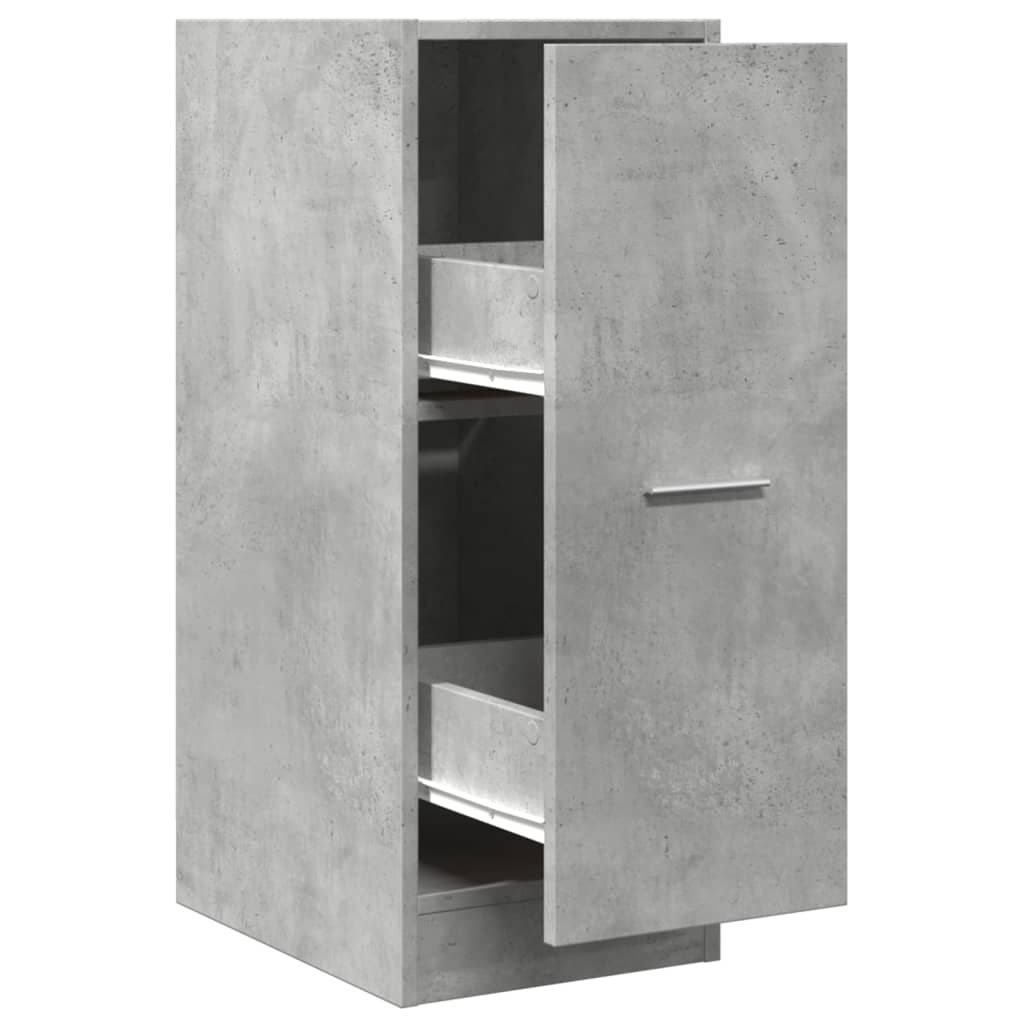 betonszürke szerelt fa patikaszekrény 30 x 41 x 77,5 cm