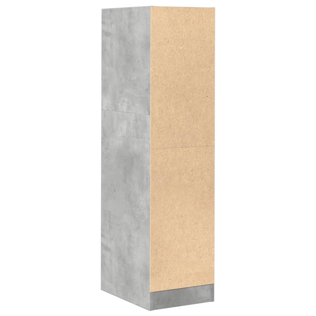 betonszürke szerelt fa patikaszekrény 30 x 41 x 118 cm