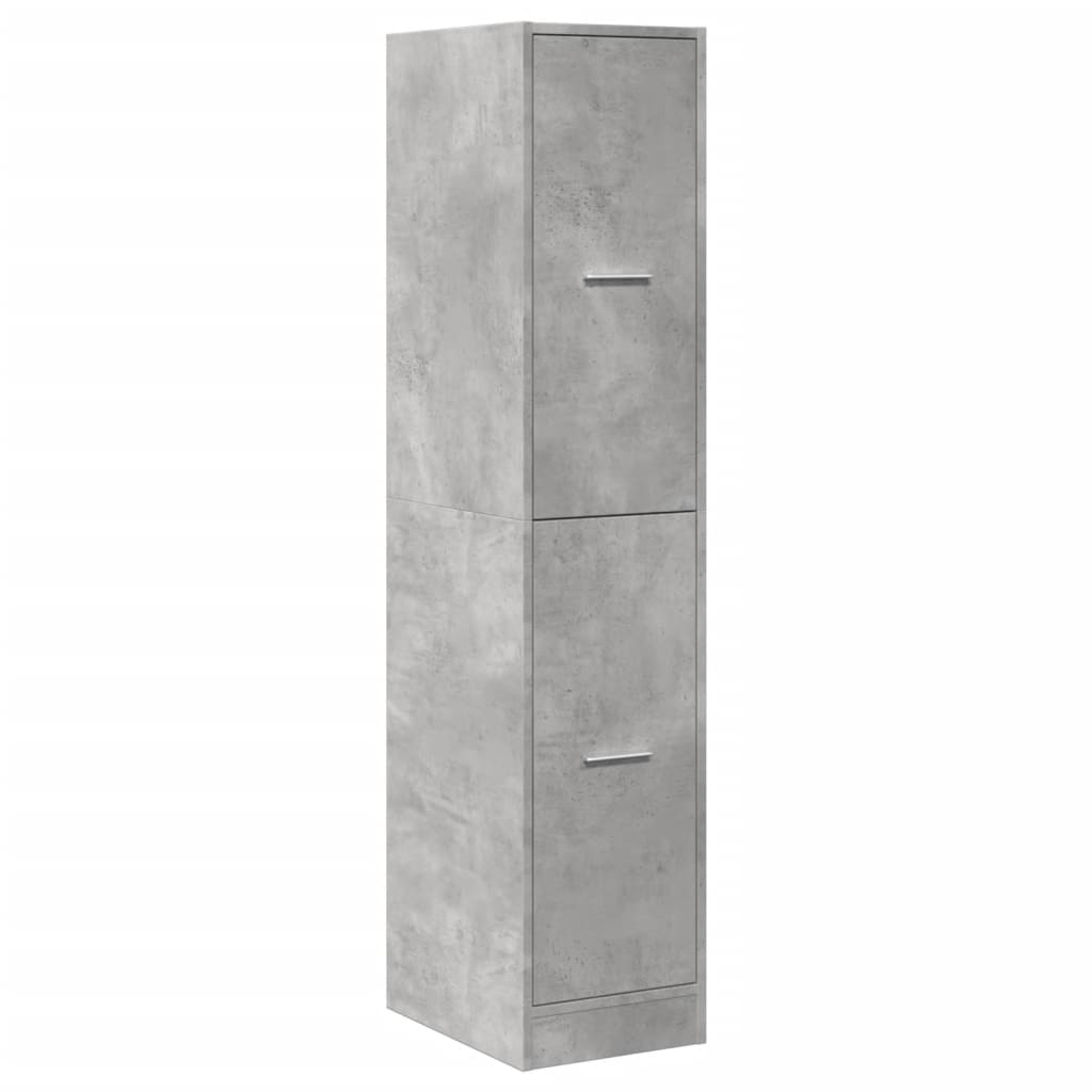 betonszürke szerelt fa patikaszekrény 30 x 41 x 144,5 cm