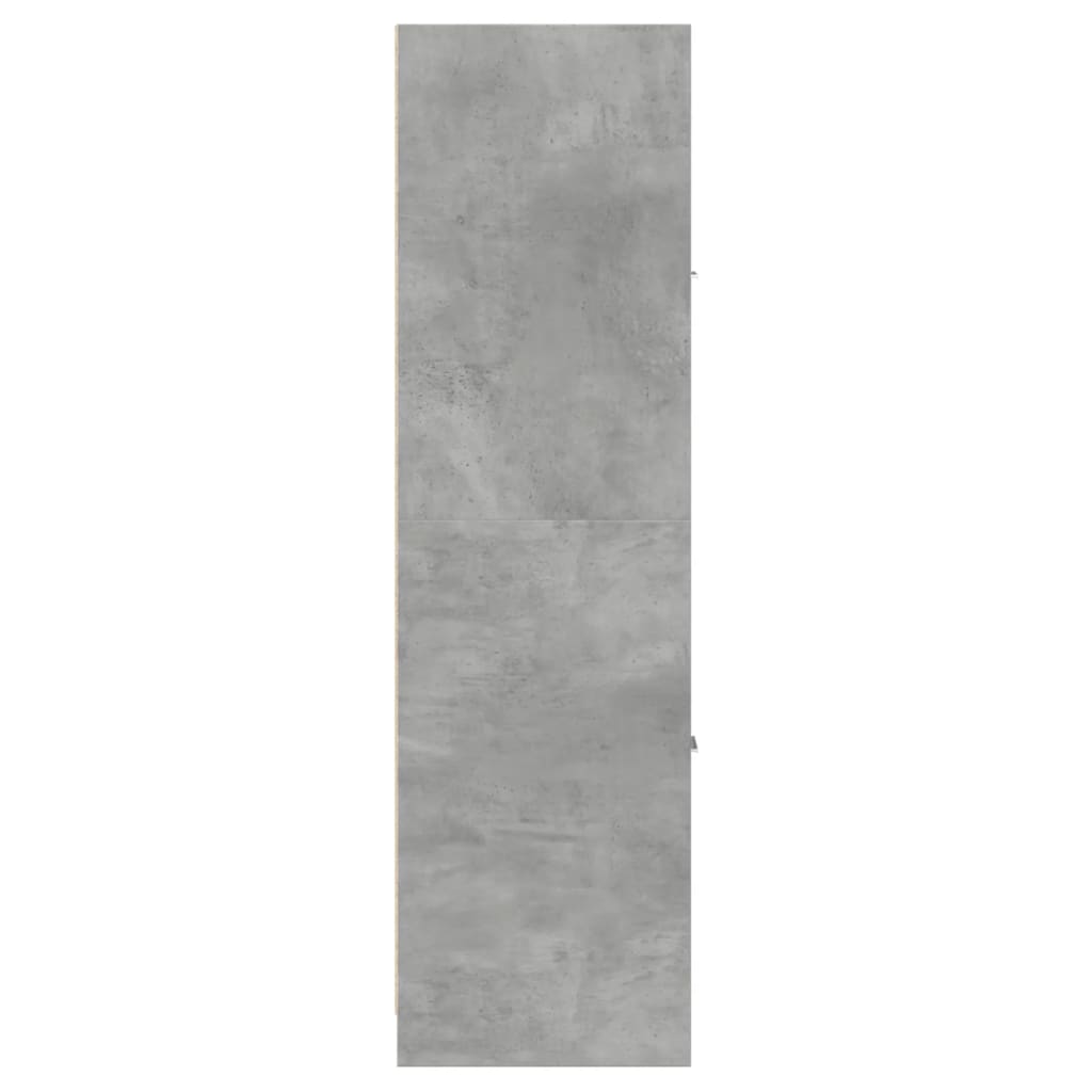 betonszürke szerelt fa patikaszekrény 30 x 41 x 144,5 cm