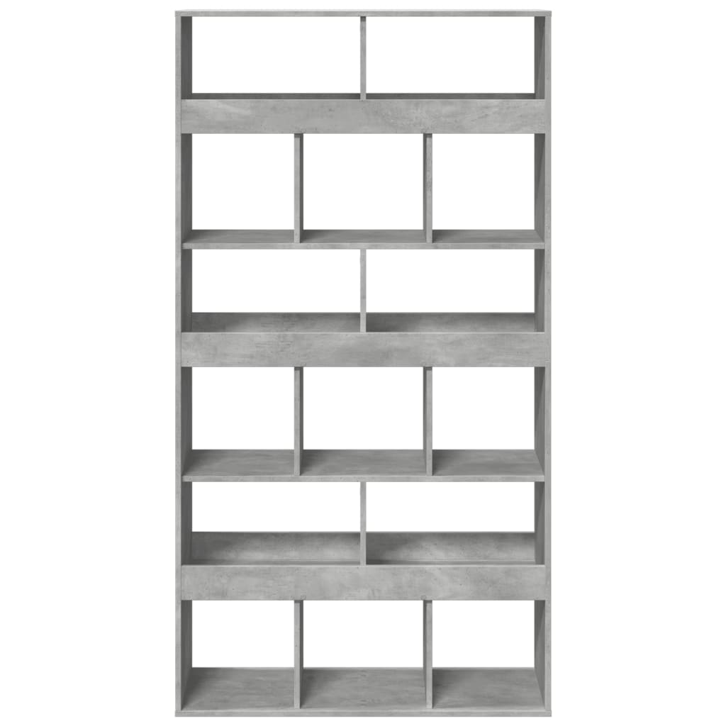 betonszürke szerelt fa könyvespolc 100 x 33 x 187,5 cm