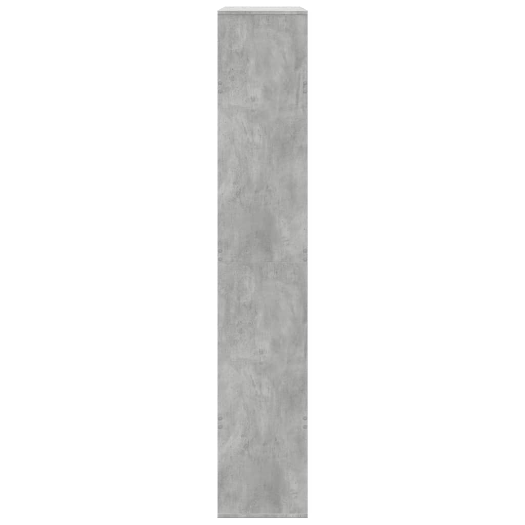 betonszürke szerelt fa könyvespolc 100 x 33 x 187,5 cm