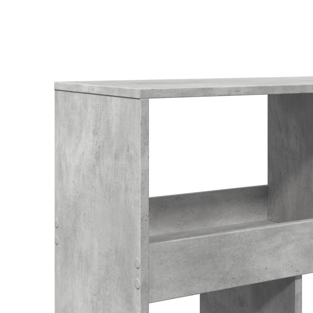 betonszürke szerelt fa könyvespolc 100 x 33 x 187,5 cm