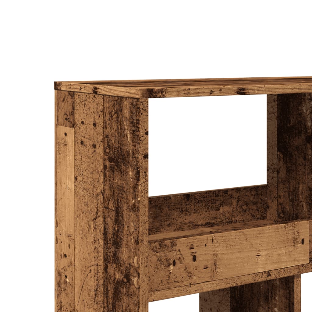 antik fa színű szerelt fa könyvespolc 100 x 33 x 187,5 cm