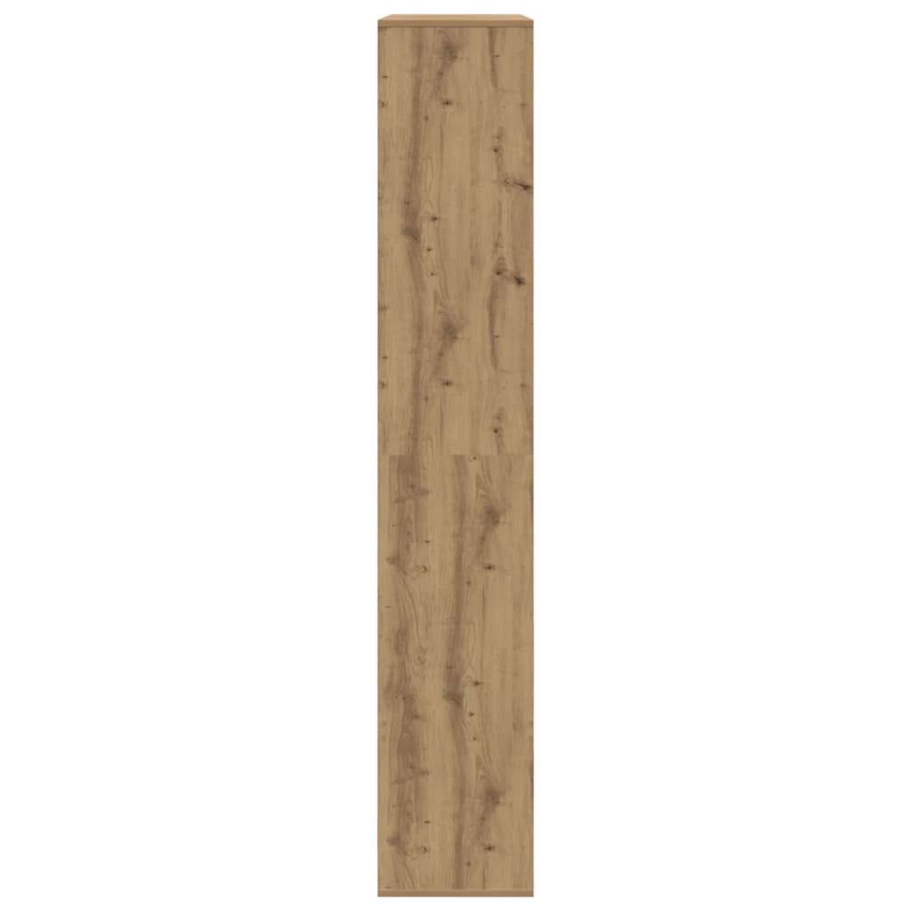 kézműves tölgy színű szerelt fa könyvespolc 100 x 33 x 187,5 cm