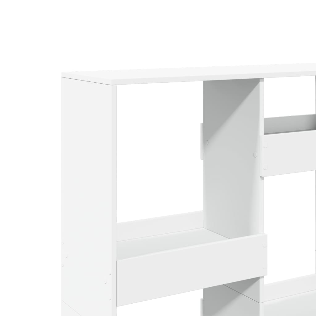 fehér szerelt fa könyvespolc 100 x 33 x 135 cm