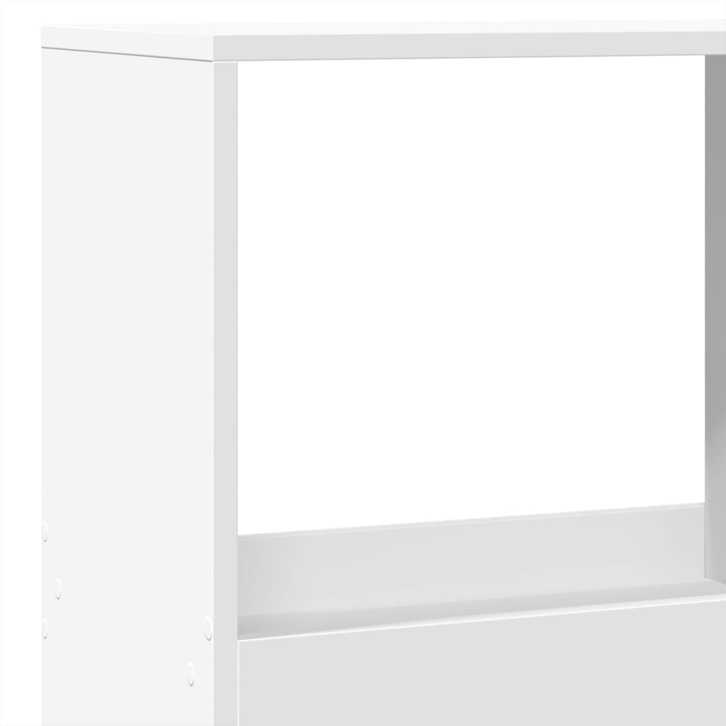 fehér szerelt fa könyvespolc 100 x 33 x 175 cm