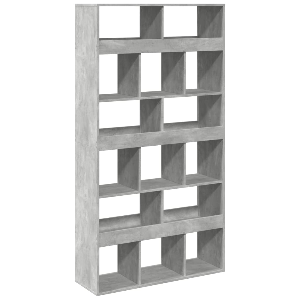 betonszürke szerelt fa térelválasztó 100 x 33 x 187,5 cm