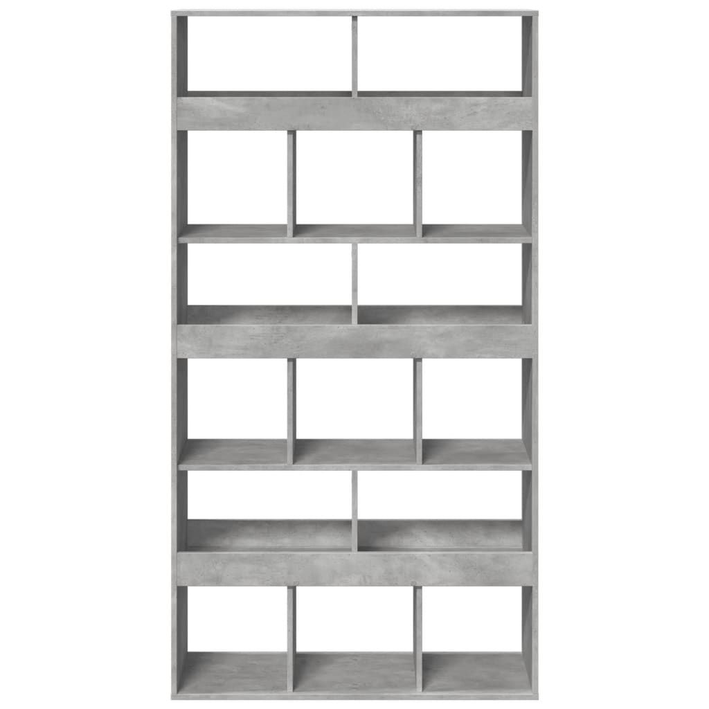 betonszürke szerelt fa térelválasztó 100 x 33 x 187,5 cm