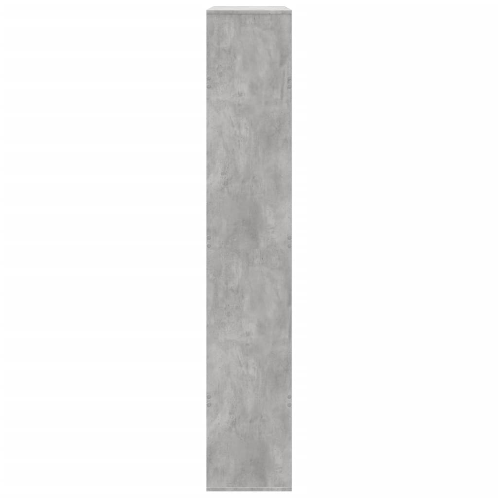 betonszürke szerelt fa térelválasztó 100 x 33 x 187,5 cm