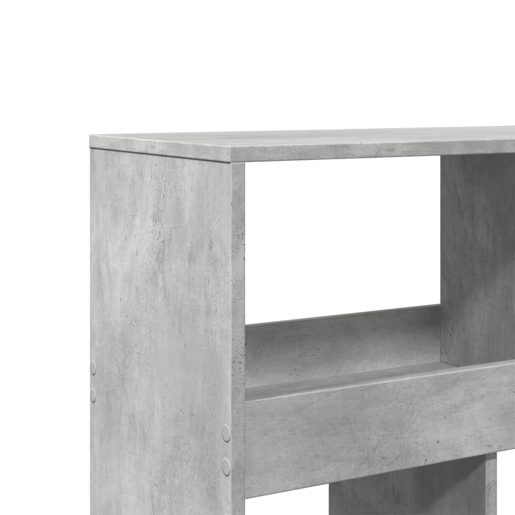 betonszürke szerelt fa térelválasztó 100 x 33 x 187,5 cm