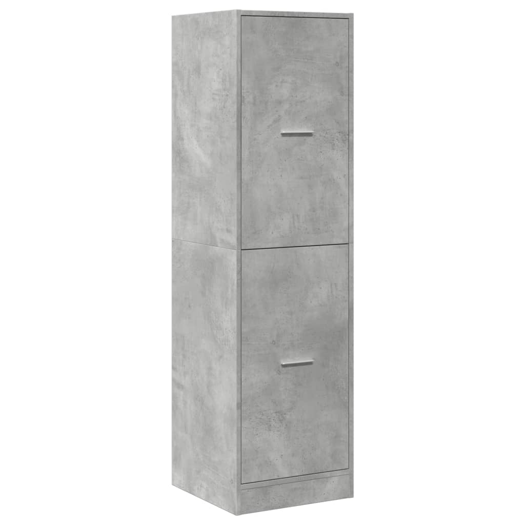 betonszürke szerelt fa patikaszekrény 40 x 41 x 144,5 cm