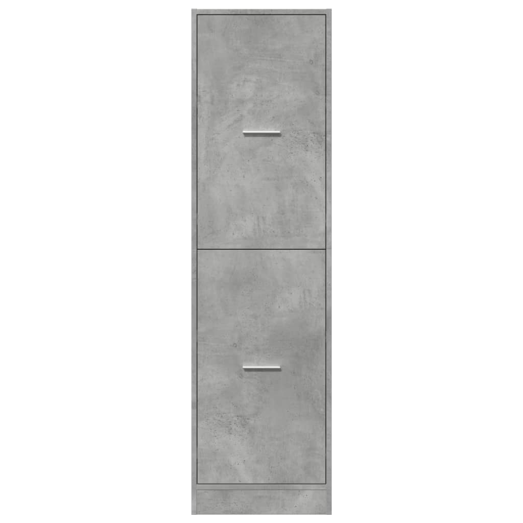 betonszürke szerelt fa patikaszekrény 40 x 41 x 144,5 cm