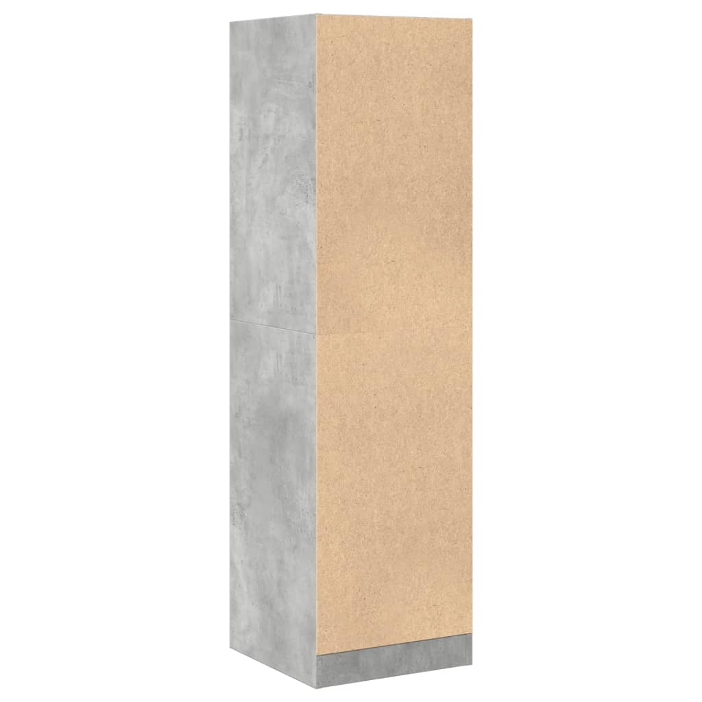 betonszürke szerelt fa patikaszekrény 40 x 41 x 144,5 cm