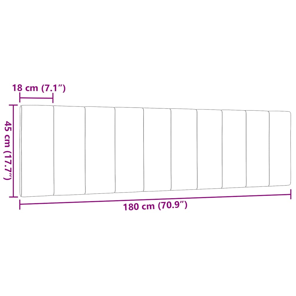világosszürke szövet fejtámla párna Hanko 180 cm