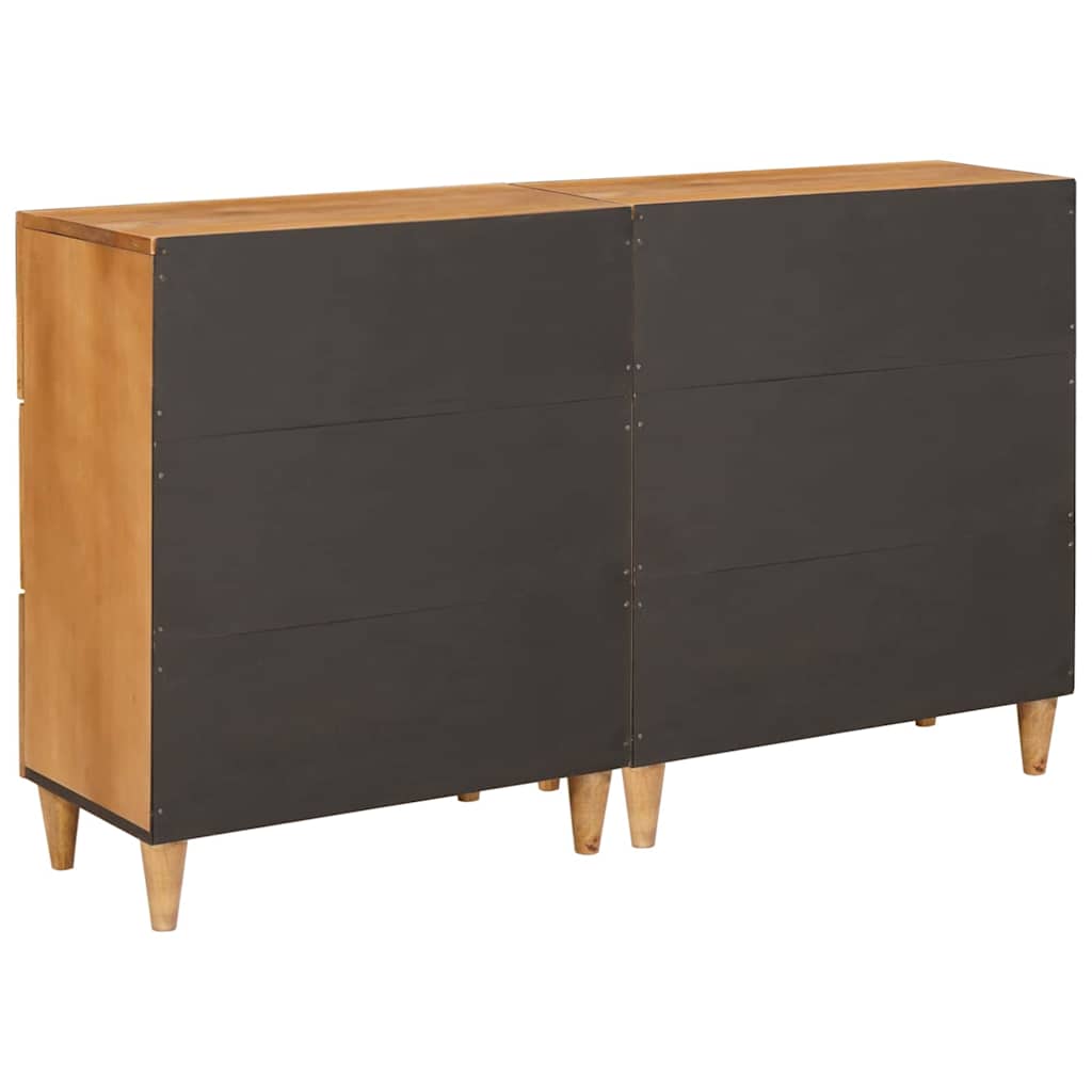 Széf 2 pcs Barna 60 x 33 x 75 cm tömör mangófa