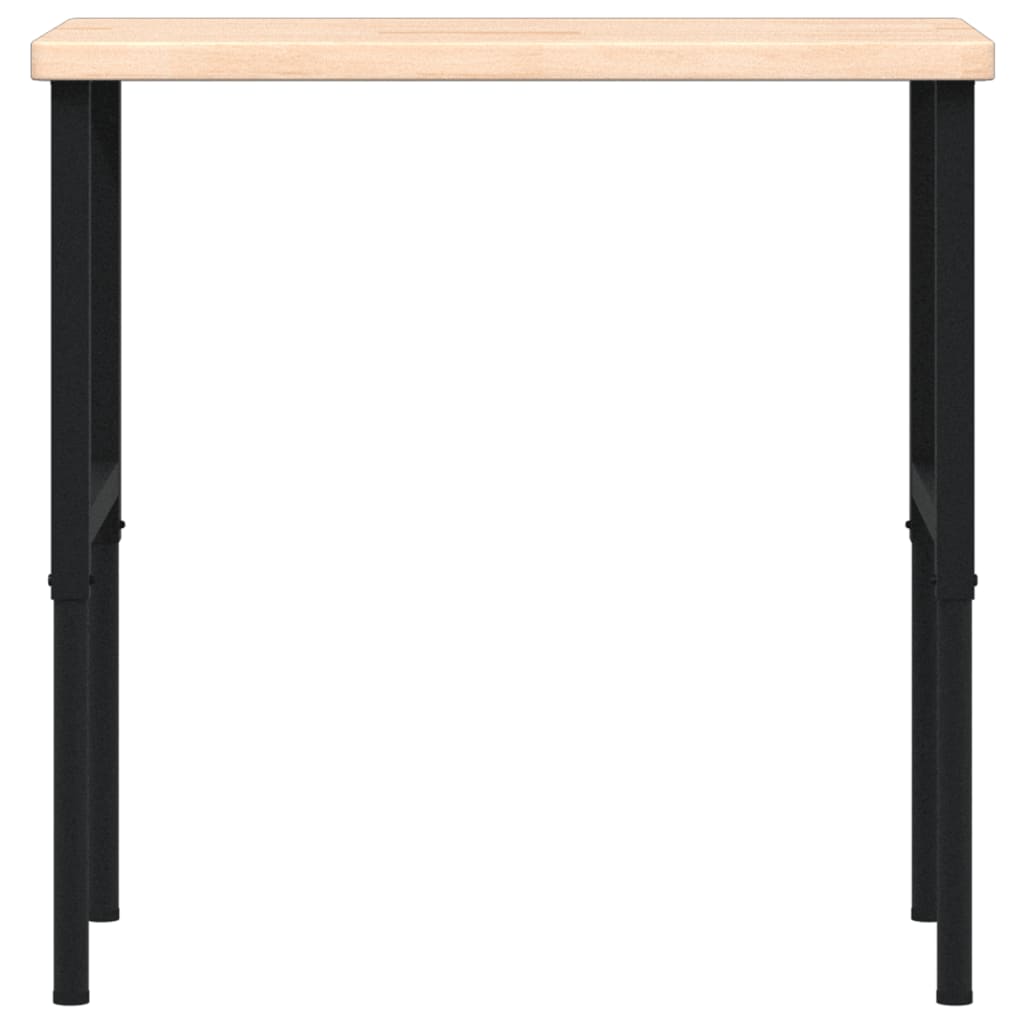 tömör tölgyfa négyszög alakú munkapad 100 x 60 x (73-99,5) cm