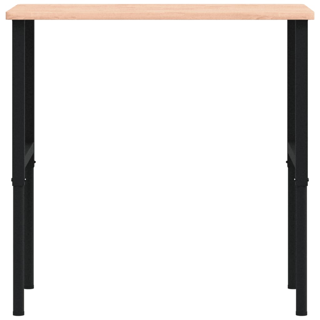 tömör bükkfa négyszög alakú munkapad 100 x 60 x (71,5-98) cm