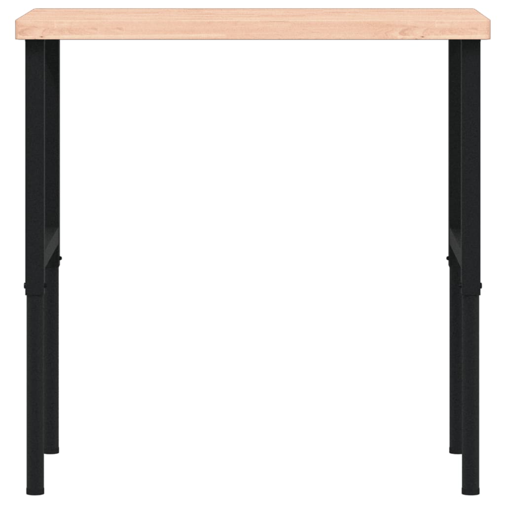 tömör bükkfa négyszög alakú munkapad 100 x 60 x (73-99,5) cm