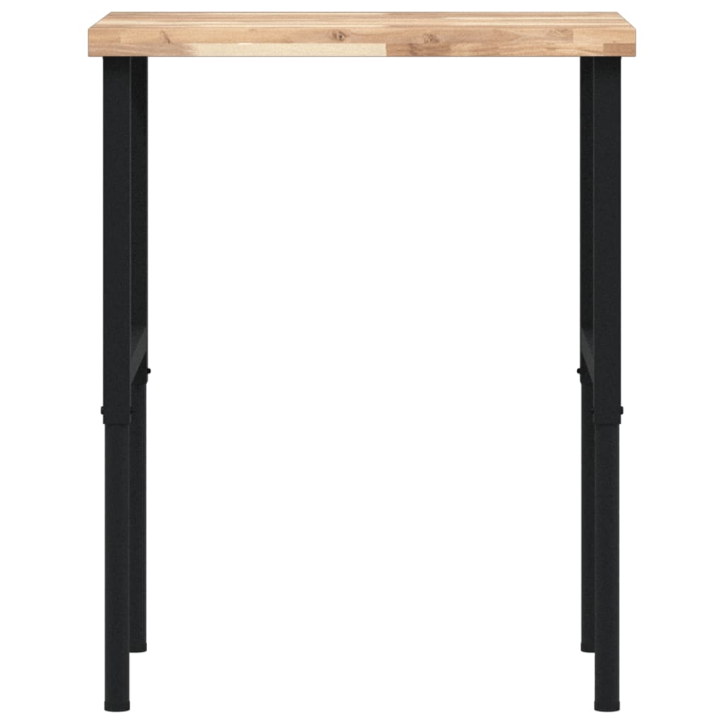 tömör bükkfa négyszög alakú munkapad 80 x 60 x (73-99,5) cm