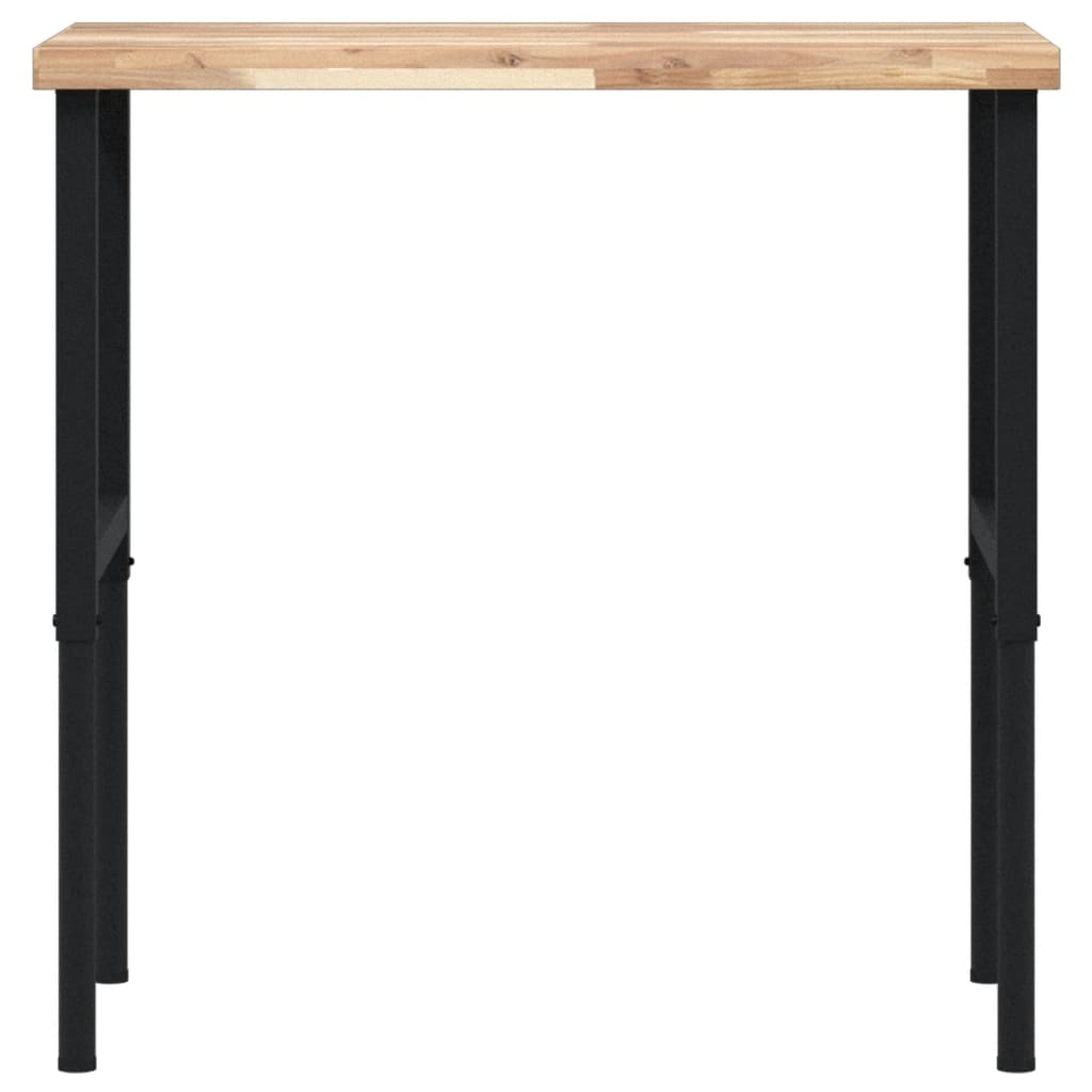 tömör bükkfa négyszög alakú munkapad 100 x 60 x (73-99,5) cm