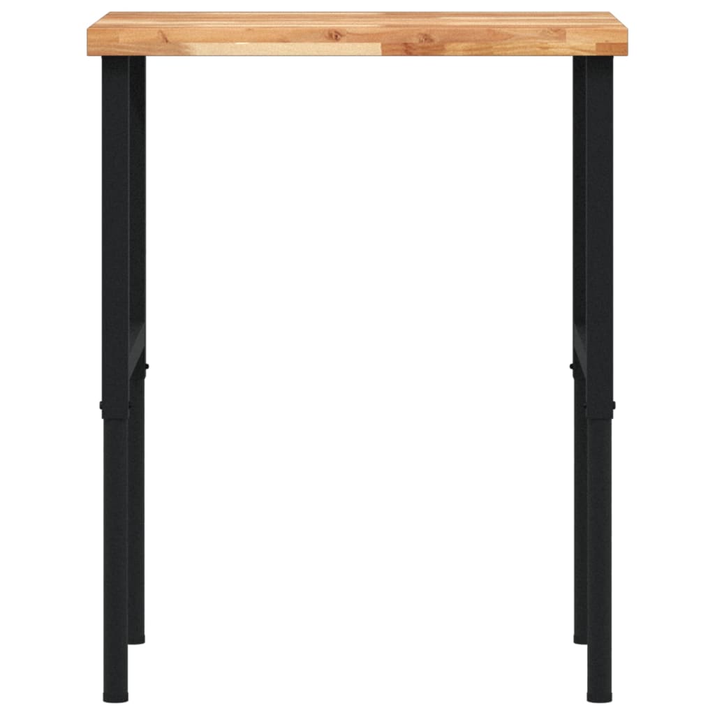 tömör bükkfa négyszög alakú munkapad 80 x 60 x (73-99,5) cm
