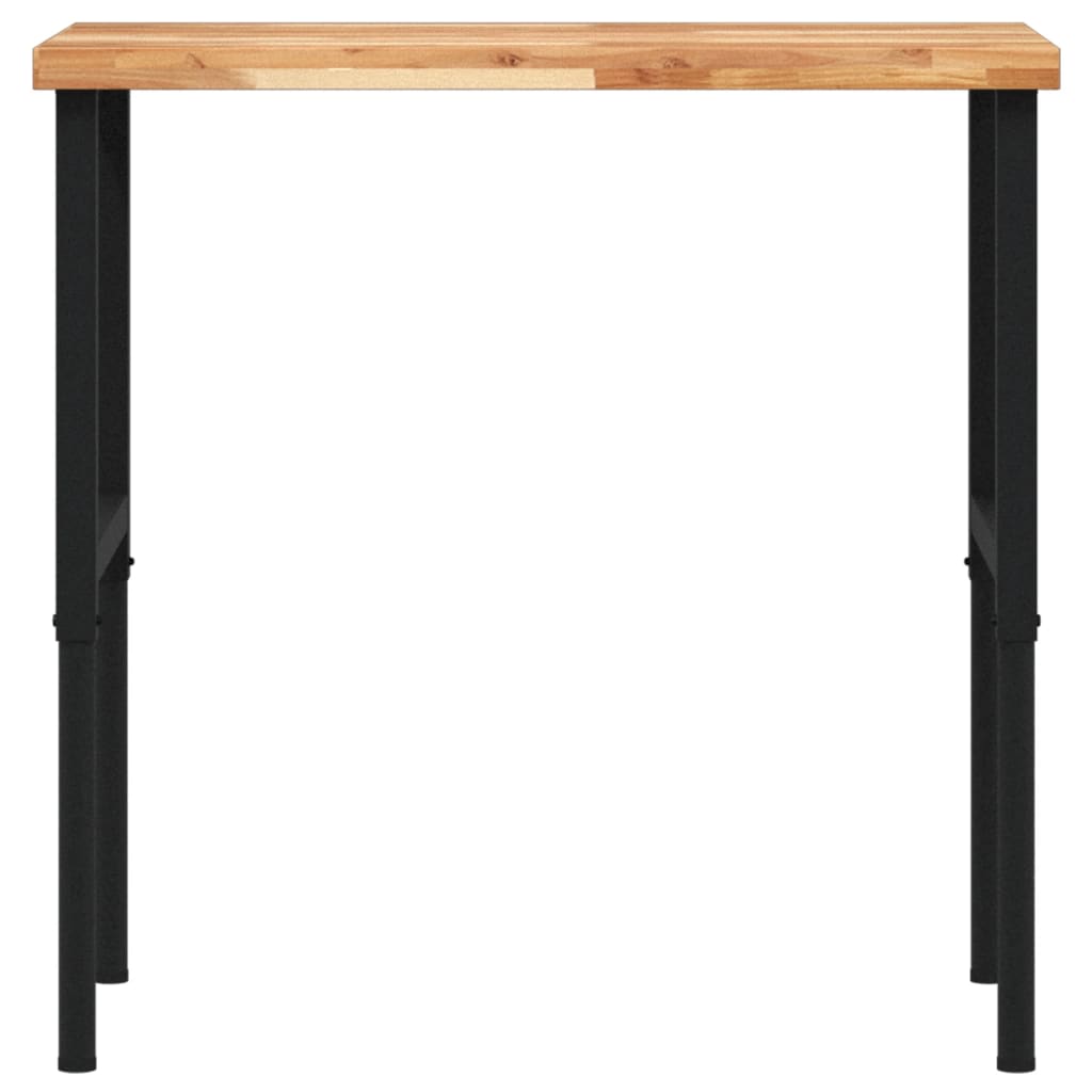 tömör bükkfa négyszög alakú munkapad 100 x 60 x (73-99,5) cm