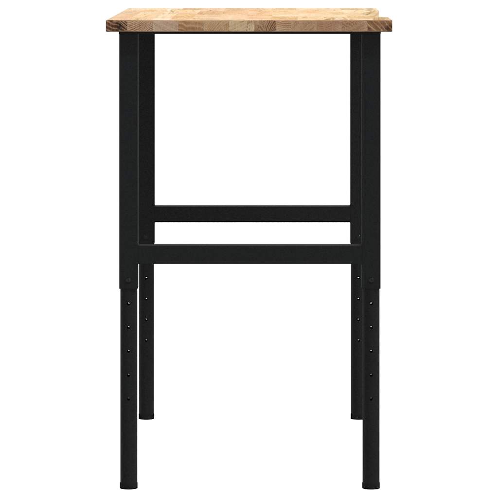 tömör tölgyfa munkapad 100 x 60 x (71,5-98) cm