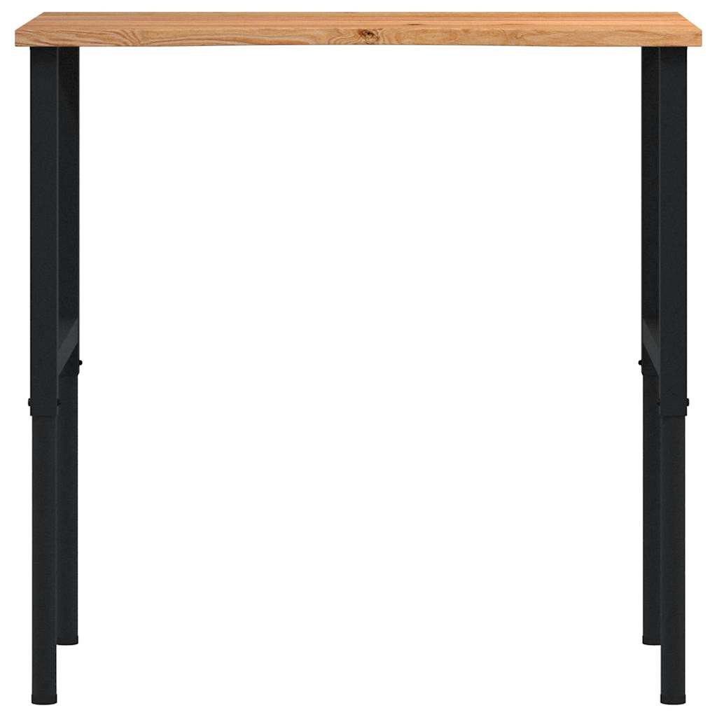 világosbarna tömör tölgyfa munkapad 100 x 60 x (71,5-98) cm