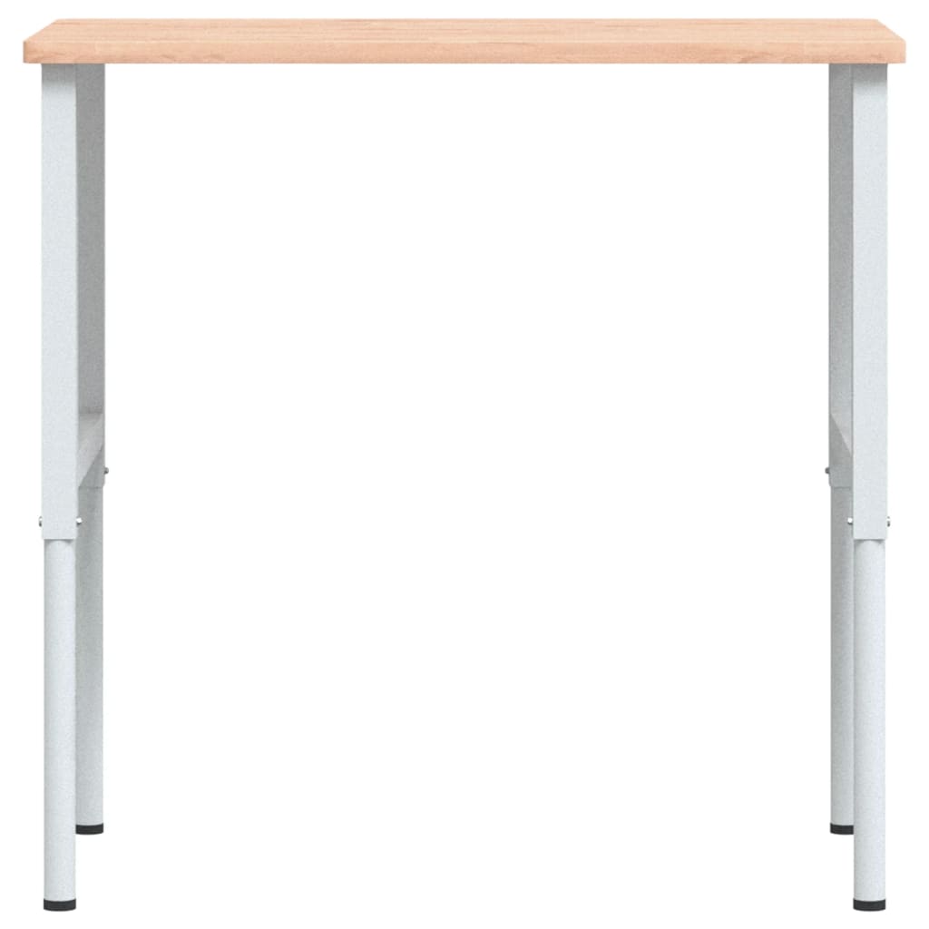 tömör bükkfa négyszög alakú munkapad 100 x 60 x (71,5-98) cm