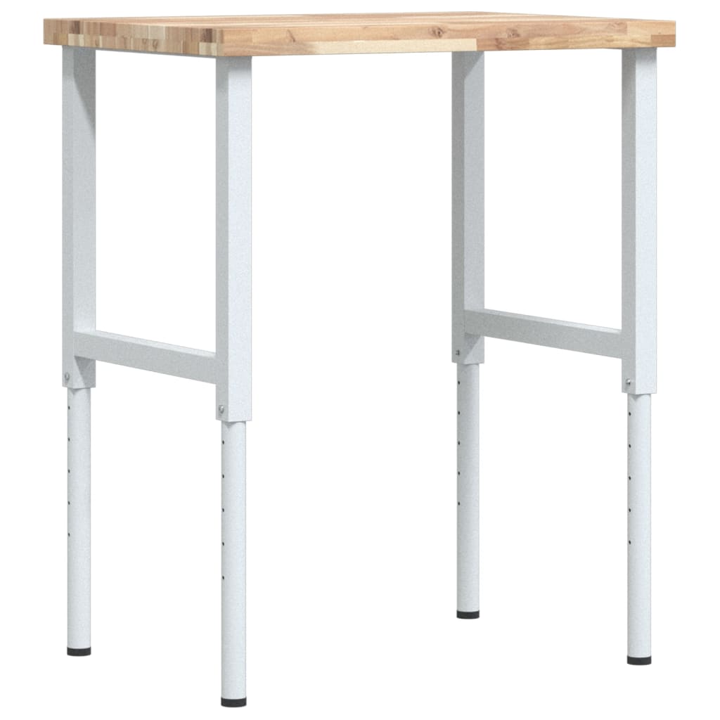 tömör bükkfa négyszög alakú munkapad 80 x 60 x (73-99,5) cm