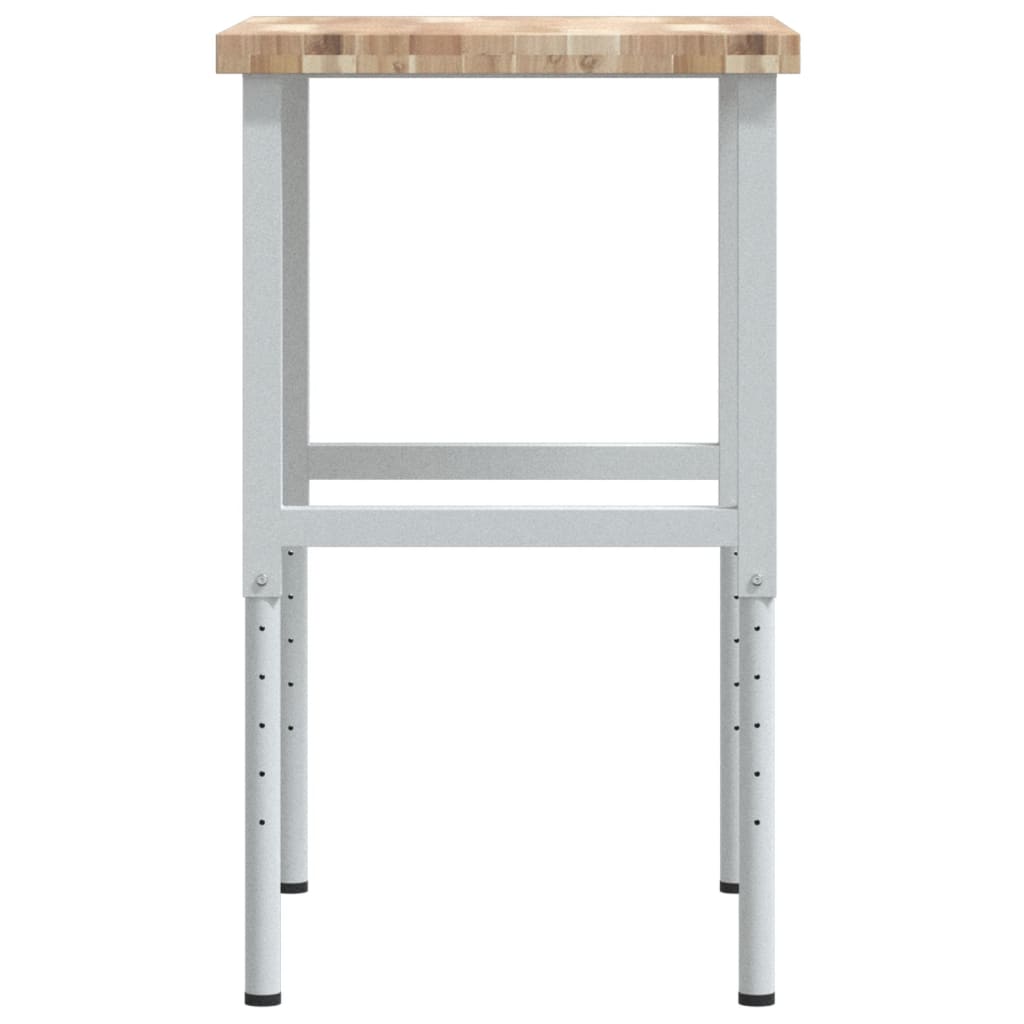 tömör bükkfa négyszög alakú munkapad 80 x 60 x (73-99,5) cm