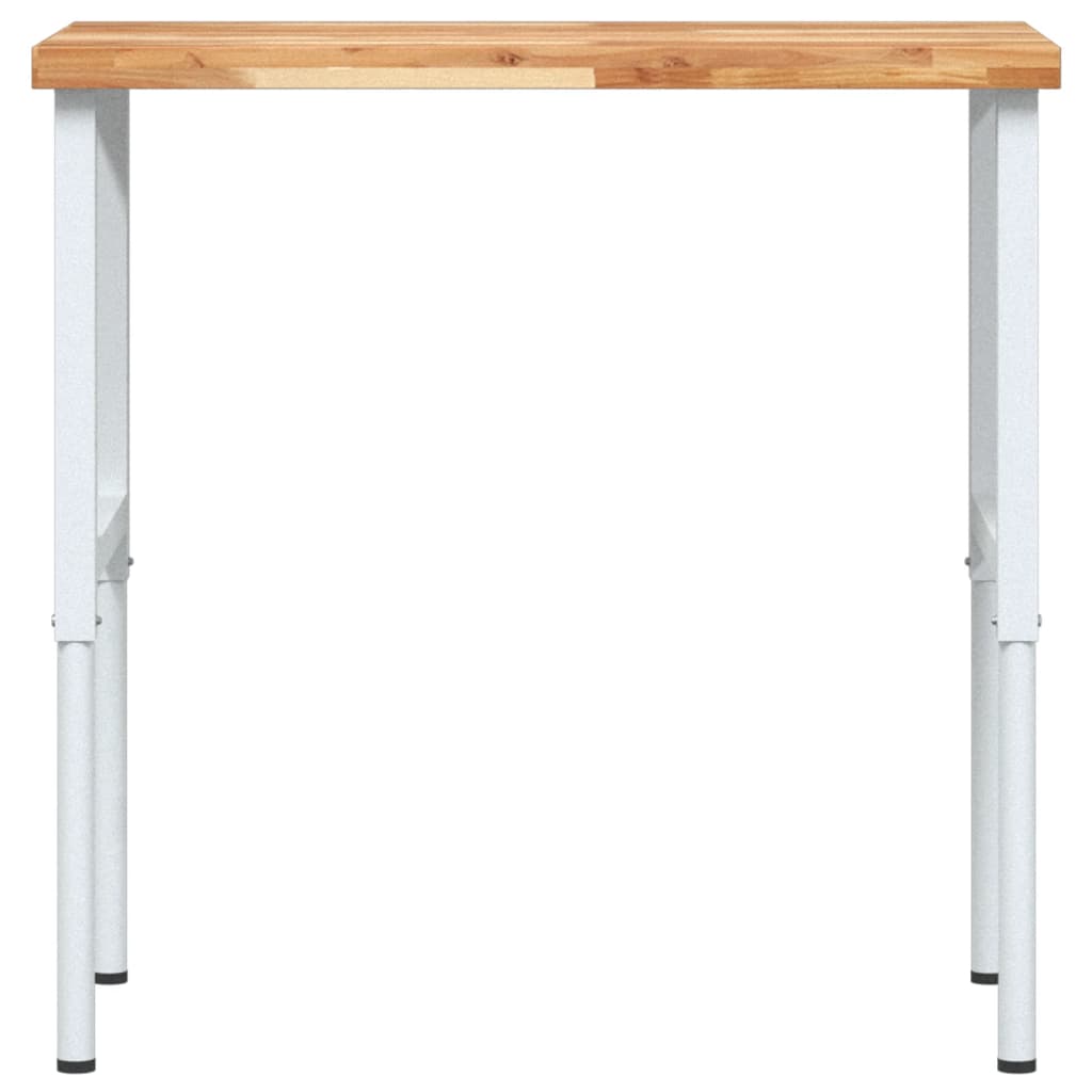 tömör bükkfa négyszög alakú munkapad 100 x 60 x (73-99,5) cm