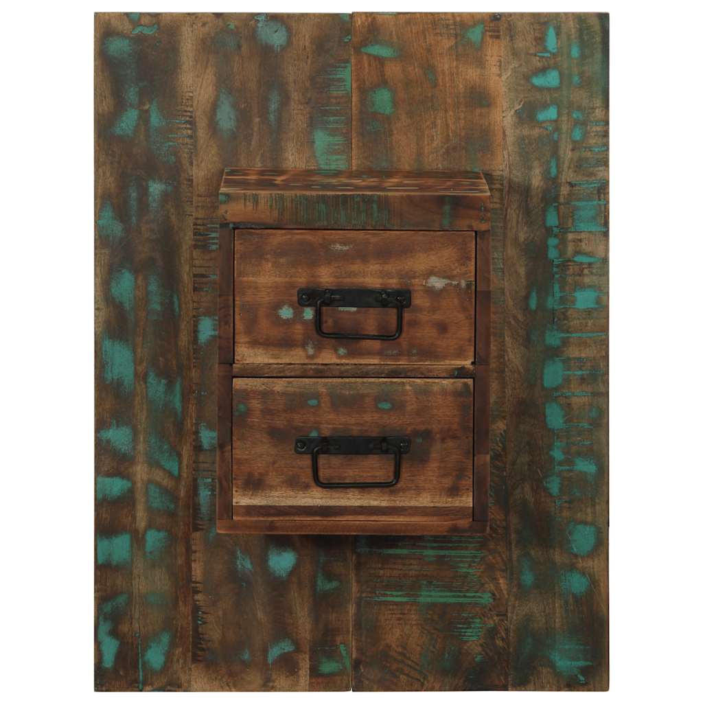 Éjjeli szekrény Többszínű 60x32x80 cm Tömör fa újrahasznosított