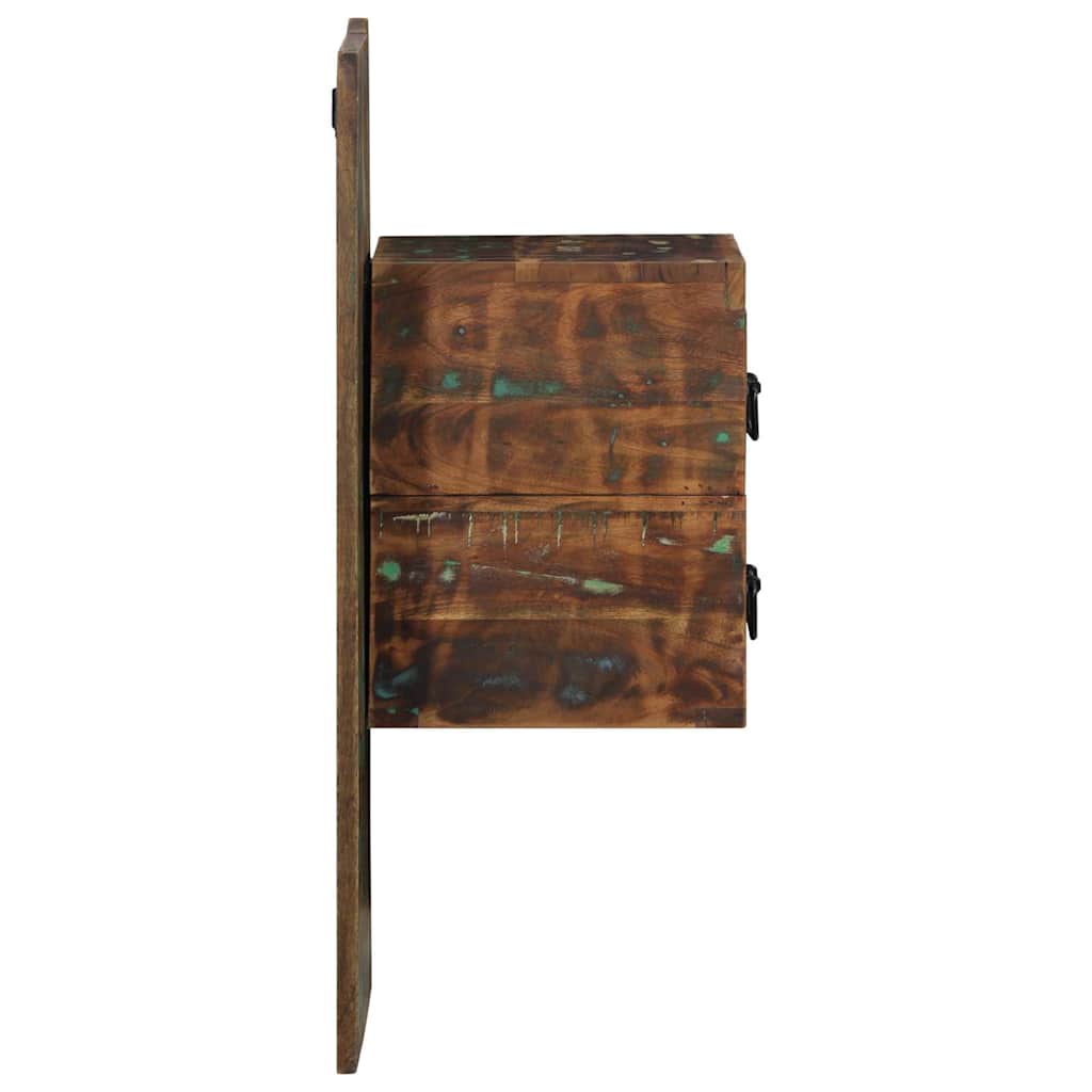 Éjjeli szekrény Többszínű 60x32x80 cm Tömör fa újrahasznosított