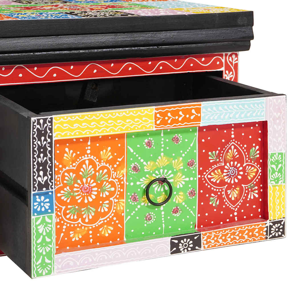 Éjjeliszekrény 2 pcs Sokszínű 40 x 30 x 28 cm Tömör mangófa