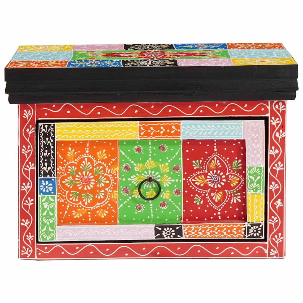 Éjjeliszekrény 2 pcs Sokszínű 40 x 30 x 28 cm Tömör mangófa