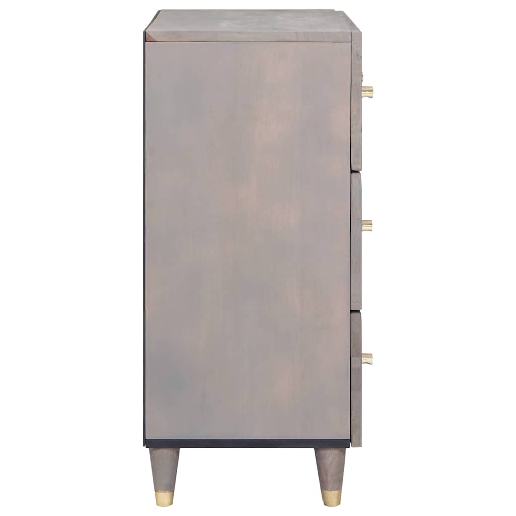 Széf fiókkal 2 pcs Szürke 60 x 33.5 x 75 cm Tömör mangófa