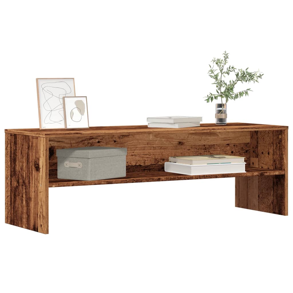 antik hatású szerelt fa TV-szekrény 120 x 40 x 40 cm