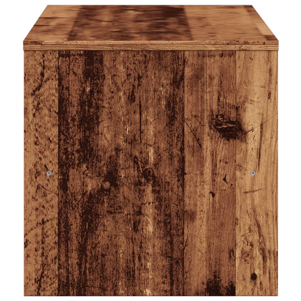 antik hatású szerelt fa TV-szekrény 120 x 40 x 40 cm