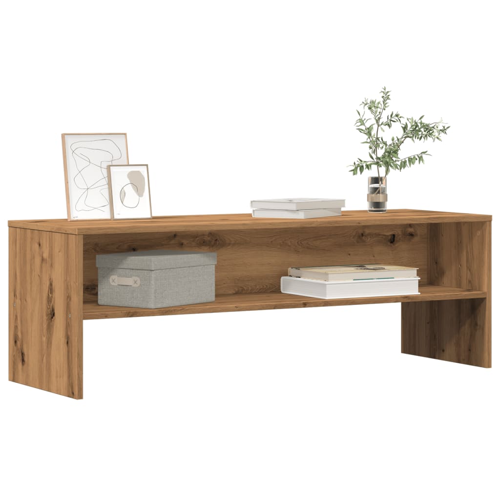 kézműves tölgy színű szerelt fa TV-szekrény 120 x 40 x 40 cm