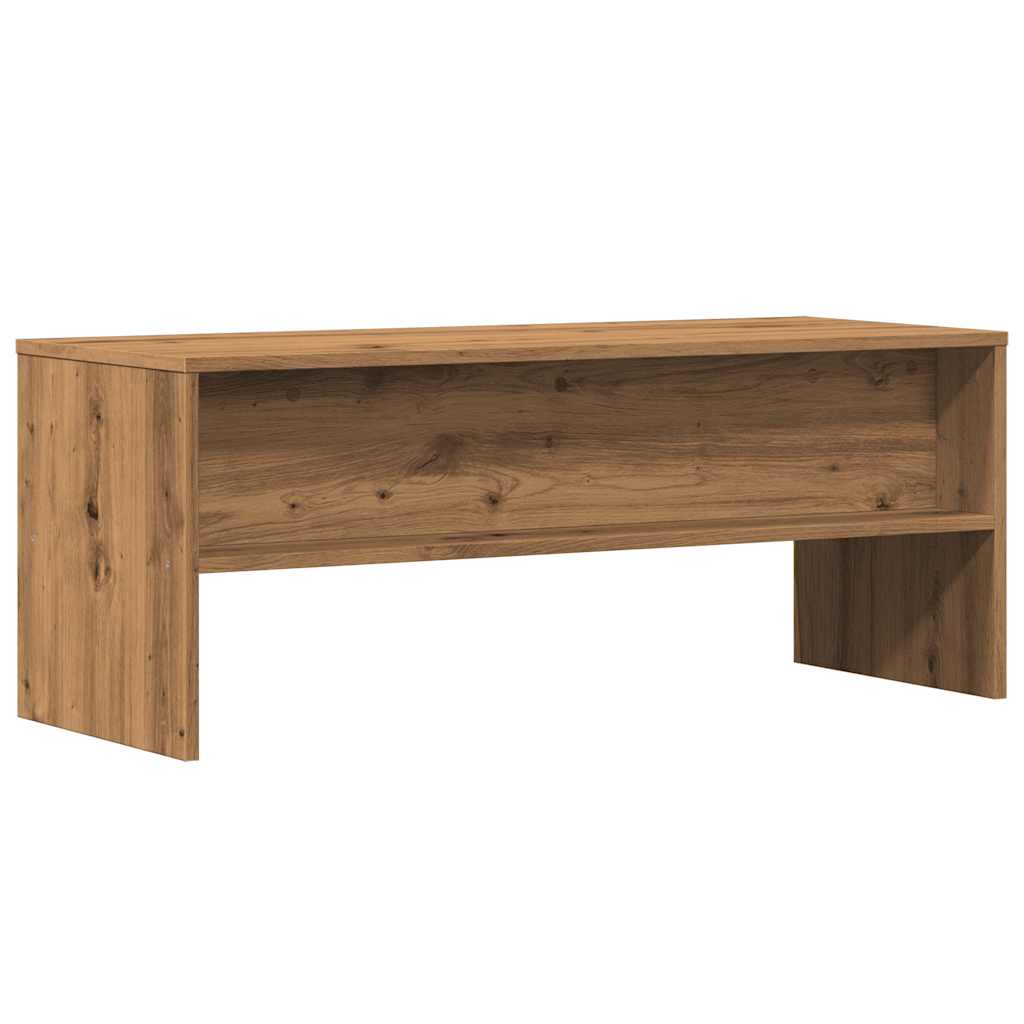 kézműves tölgy színű szerelt fa TV-szekrény 100x40x40 cm