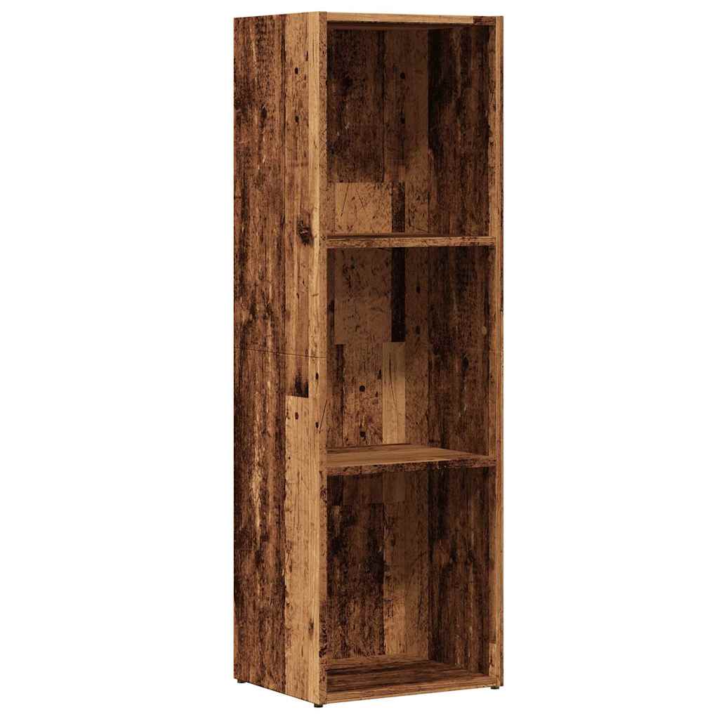antik fa színű szerelt fa könyvszekrény 36 x 30 x 114 cm